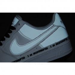 NikeUninterruptedNike Air Force 1" White Chalkboard Sneakers