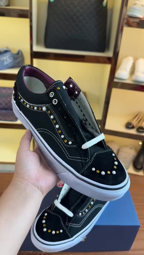 Vans Checkered High Top Sneakers With Silver Studs video preview